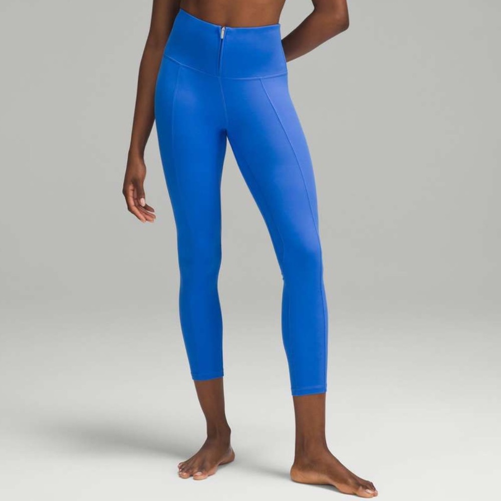 NWT Pipe Dream Blue Lululemon Align High Rise Zip Front 25”/ Size 12💙